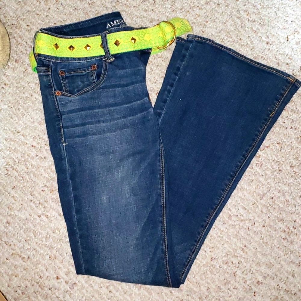 AE sz 6 Artists Stretch Flare Jeans ca 2013